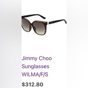 Jimmy Choo Wilma Sunglasses New Condition
